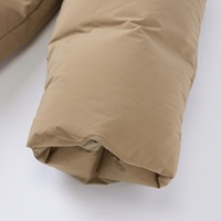 THOUSAND YAN Doudoune courte pour femme en mélange de triacétate, 90 % duvet d'oie blanc, col montant, simple boutonnage