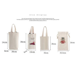 Sac à vin et à bière Ruthbag en toile pour 2 bouteilles, sac de pique-nique et de concert avec un motif de lettres attrayant pour le shopping - Product Image 6