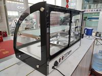 Snack Bar Commercial Poulet Frit Pain Porte En Verre 3 Couches Vitrine Réchauffeur De Nourriture Électrique