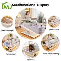 Table de massage thaïlandaise de luxe pour salon de beauté, lit de soin pour cils, chaise de pédicure et lit de spa capillaire
