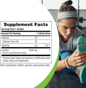 Lécithine de soja de haute qualité en gélules améliore la mémoire, protège la fonction hépatique, renforce l'immunité. - Product Image 4