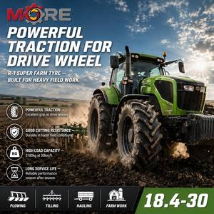 Neumático Agrícola HONGHUA R-2 18.4-30 12PR, Diagonal, con Tacos Profundos, para Tractor, Capacidad de Carga de 3180 kg, con Cámara, Certificado ECE DOT - Product Image 2