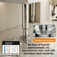 Pieds de meubles modernes et minimalistes réglables, supports de fixation pour cadre de lit, rehausseurs de base d'armoire, supports de charge, pieds en acier inoxydable 304