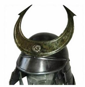 Casco de Caballero Samurai Medieval de Metal Plateado 18GA, Hecho a Mano, con Forro Pulido, Forma Ovalada, Icónico, Mart CHMH0001009, Decoración para el Hogar - Product Image 4
