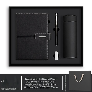 Set Regalo Aziendale Personalizzato per Dipendenti, Articoli Promozionali, Set Esecutivo con Quaderni A5 e Penna, Set Regalo Aziendale per <span class=keywords><strong>Uomo</strong></span> - Product Image 3