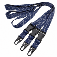 Porte-badge rétractable professionnel en polyester avec fermoir en acrylique pour service de réception et travail