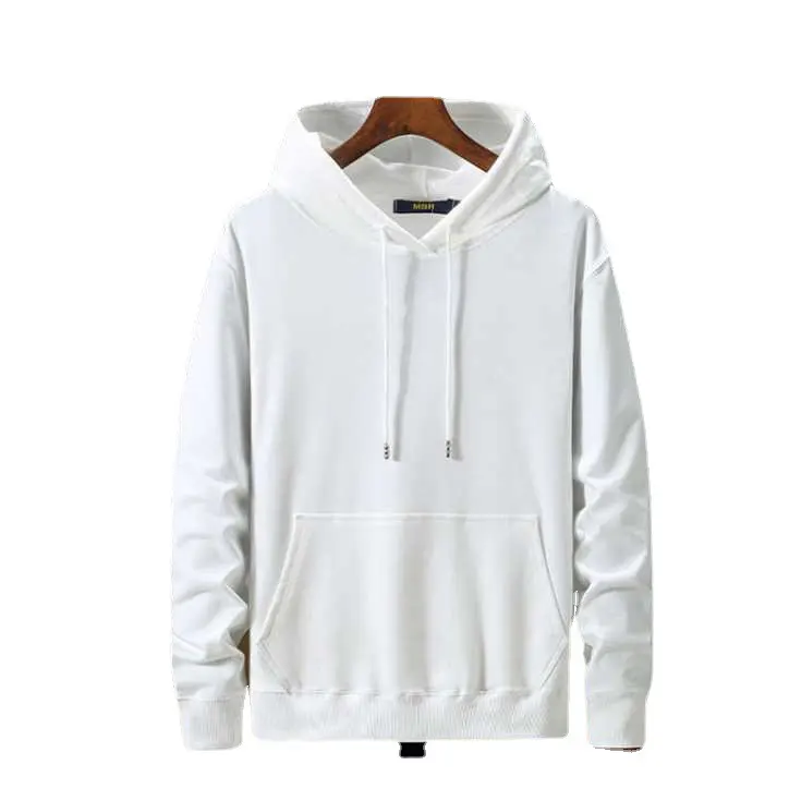 Sweater Men's Spring and Autumn Thin Pullover Hooded Large Korean Loose Combed Cotton Coat Hoodie Top