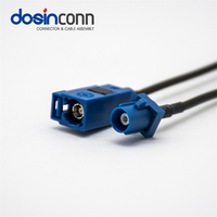 Connecteur Fakra C Code Femelle vers Fakra C Code Mâle avec câble coaxial RG174 pour la télématique GPS ou la navigation