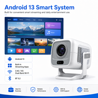 Projecteur intelligent Android 13, résolution native 1080P, 450 ANSI, mise au point automatique, Wi-Fi double bande, projecteur de cinéma maison