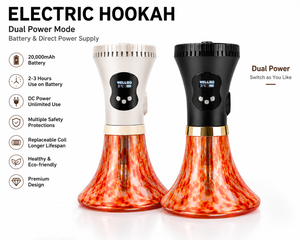Chicha Électrique Rechargeable Style <span class=keywords><strong>Sablier</strong></span> avec Lumière RGB, Personnalisable OEM/ODM, Sans Charbon, Vente Directe Usine - Product Image 2