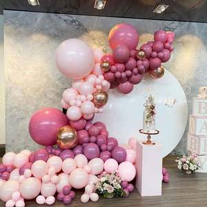 Kit de Arco de Globos de Látex para Fiestas de Cumpleaños, Bodas, Baby Shower, Navidad, con Colores Dorado, Plateado, Rojo Rosa y Morado - Product Image 3