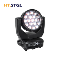 Projecteur LED mobile léger 19x15W RGBW 4-en-1 avec zoom et faisceau pour scène, DJ, club, concert, mariage, événement
