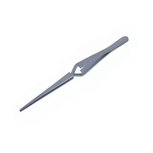 Pince à épiler en acier inoxydable à pointe arrondie et coupe baguette irrégulière avec verrouillage croisé pour la fabrication de bijoux et les services de moulage/échantillonnage - Product Image 1