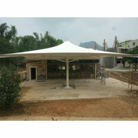 Vente chaude 10X10m Outdoor Hotel Resort Pvc Loisirs Toile Ronde Membrane Structure Parasol Auvent Tente
