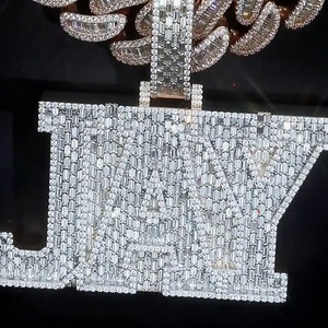 จี้เพชรรูปตัวอักษร VVS hip hop สุดหรูสำหรับผู้ชายเครื่องประดับชั้นดีสไตล์ฮิปฮอปสำหรับผู้หญิงสไตล์ฮิปฮอปแร็ป - Product Image 2