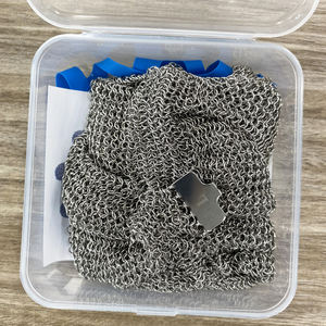 Carnicero en contacto con alimentos 304L cinco dedos de gancho de Metal resistente al corte de acero inoxidable, cadena de malla guantes para el correo - Product Image 6