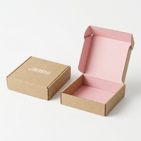 Boîtes d'expédition pour vêtements en carton ondulé avec impression de logo de marque personnalisée, couleur rose, boîte d'abonnement, emballage pour envoi postal