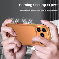 Coque de téléphone haut de gamme en métal pour iPhone 17, 17 Pro, 17 Pro Max, 17 Air avec cache objectif détachable et dissipation thermique