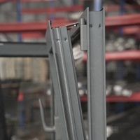 Châssis de fenêtre en aluminium à triple vitrage Balcon Porte à ouverture en aluminium robuste Fenêtre à battant