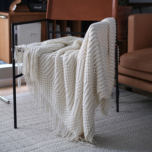 Couverture <span class=keywords><strong>en</strong></span> <span class=keywords><strong>laine</strong></span> tricotée pour lits avec pompon Manta Cobertor Couvertures épaisses <span class=keywords><strong>en</strong></span> tricot épais <span class=keywords><strong>Plaid</strong></span> de canapé Décoration de Noël pour la maison - Product Image 6