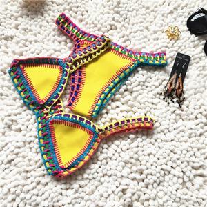Conjunto de Bikini OEM de Dos Piezas, de Lujo, Cintura Alta, Color Negro Sólido, con Volantes, Espalda Descubierta, Tanga, Push-Up, Cristales, Secado Rápido, Personalizado - Product Image 5