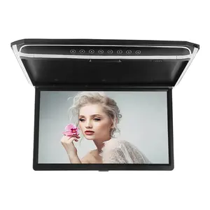 Monitor pasang atap 17.3 inci, Input Video Audio Manual Flip Down langit-langit 1920*1080P Multimedia TV Monitor layar AU