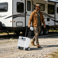 Générateur de batterie extérieur durable 1600W avec batterie LiFePO4, sûre et à longue durée de vie, pour le camping, les voyages et la sauvegarde à domicile