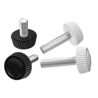 Pas cher et de haute qualité M3 M4 M5 M6 bouton vis tête droite moletée vis à pouce réglage vis à main petit plastique gratuit ISO M12