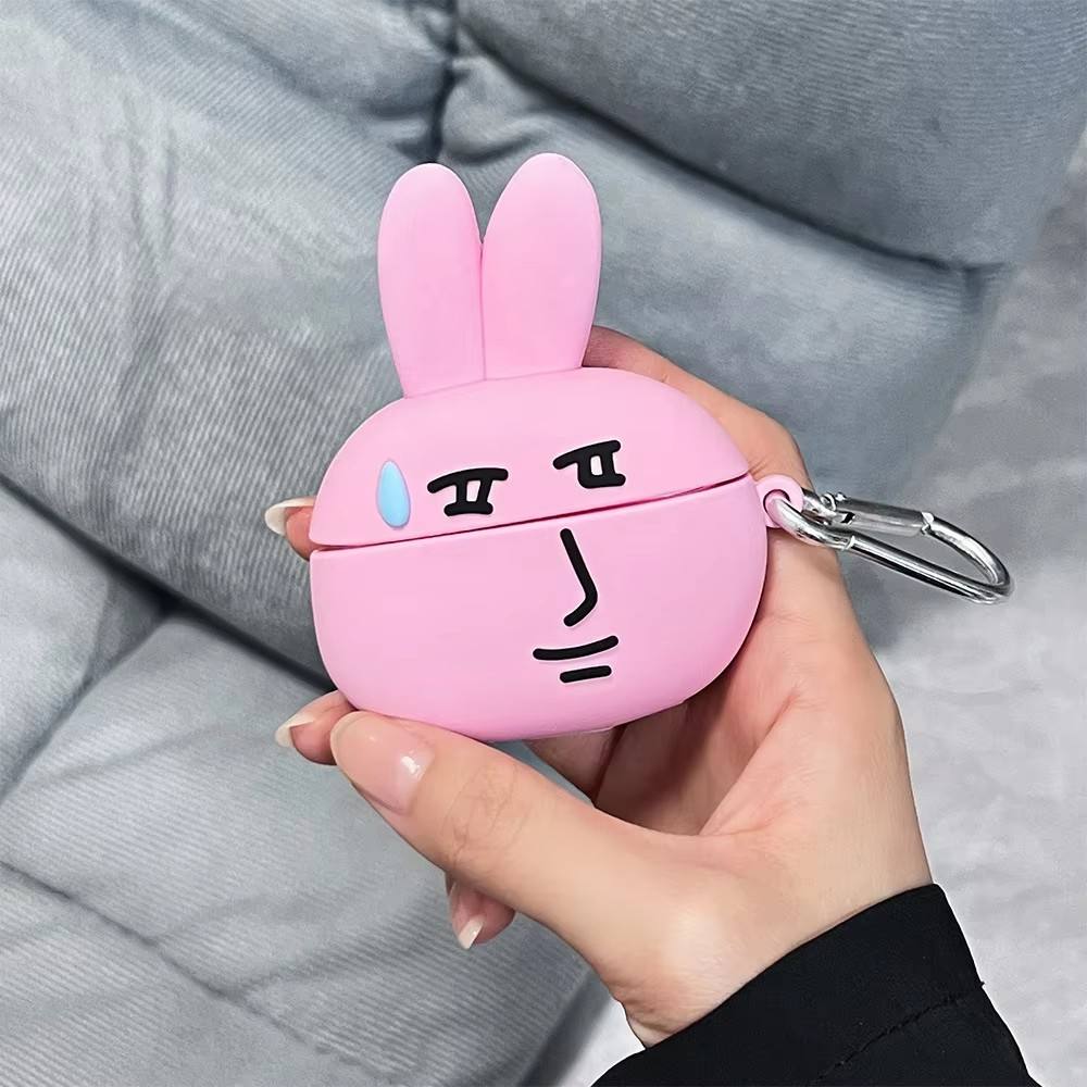 Funny 3D Sweat Bunny Rabbit Case Cover Shell for Apple Airpods  Accessories 2025 New