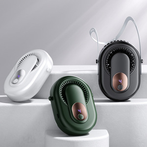 Ventilador de Cintura Mini Li Hai, Ventilador de Cuello con Pantalla Digital, Recargable por USB, Portátil, para Oficina, Escritorio, Exterior, con Clip - Product Image 1