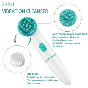 New Model Electric Silicone Facial Cleansing Device Waterproof Facial Cleansing Brush <b>Sonic</b> Facial Pore <b>Cleaner</b> - Product Image 5