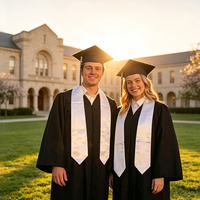 Écharpes de graduation vierges pour sublimation, écharpes de graduation personnalisées avec logo pour hommes et femmes, écharpes brodées graffiti pour la remise des diplômes