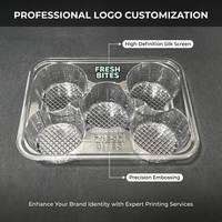 Scatola Trasparente Monouso in PET Eco-Friendly per Gnocchi di Gamberi/Gnocchi di Zucca - Forma/Dimensione/Logo Personalizzabili