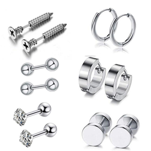 In Acciaio Inox Ear Studs Cartilagine <span class=keywords><strong>Trago</strong></span> <span class=keywords><strong>Orecchini</strong></span> A Cerchio 16G Spina Barelle Corpo Helix <span class=keywords><strong>Piercing</strong></span> Gioielli - Product Image 2