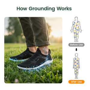 Logotipo personalizado Flexible Soft Wide Fit <span class=keywords><strong>0</strong></span> <span class=keywords><strong>Drop</strong></span> Sole Hombres Mujeres Minimalista Descalzo Cross Trainer Shoes Grounding Earthing Shoes - Product Image 3