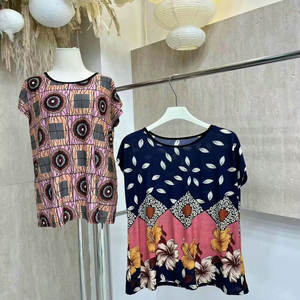 Maglietta modello FYK183 da 1,43 dollari, a maniche corte, vestibilità ampia, taglie forti, abbigliamento <span class=keywords><strong>donna</strong></span>, t-shirt con <span class=keywords><strong>motivi</strong></span>. - Product Image 6