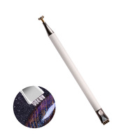 Stylo magnétique pour nail art à motif floral, avec tige métallique haut de gamme, aimant fleur de prunier, double usage 3D, double extrémité, pour motifs de marquage