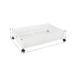 Étagères de rangement sous lit sur roulettes avec cadre métallique et tiroir pour le rangement de canapé à domicile - Product Image 4