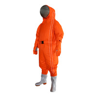 Ensemble complet de vêtements de protection solides anti-abeilles et anti-guêpes avec ventilateur, longueur au-dessus du genou, vente en gros