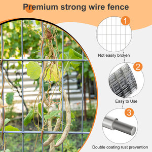 15GA Galvanized Welded <b>Wire</b> <b>Mesh</b> Roll 60inch x 50FT 2in x 4in Opening for Outdoor Fence Protection - Product Image 6