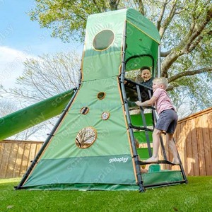 Structure de jeu d'extérieur portable pour enfants avec toboggan, balançoire, trampoline et aire de <span class=keywords><strong>jeux</strong></span> couverte en ABS/PP - Product Image 4