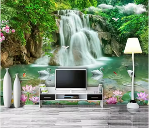 Lakeside gran bosque Natural casa de madera <span class=keywords><strong>papel</strong></span> <span class=keywords><strong>tapiz</strong></span> Peel Stick diseño moderno estilo <span class=keywords><strong>tapiz</strong></span> para dormitorio decoración del hogar Mural - Product Image 6