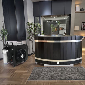 新技術凍結ブラックレッドシダー木製アイスバスタブ冷水バスバレルタブ #304ステンレススチール - Product Image 5