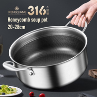 Kacq Panci Memasak Anti Lengket 26Cm 3 Lapis Panci Sup Pemasak Baja Tahan Karat 3ply Pot Sarang Lebah