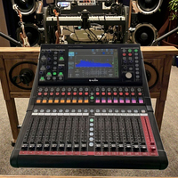 Console de mixage numérique 20 canaux HUAIN avec extension DANTE pour l'enregistrement en direct, le mixage audio professionnel et les systèmes de conférence audio