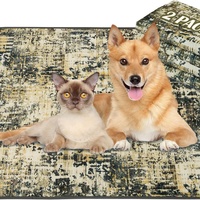 Tapis pour animaux de compagnie en polyester de style dessin animé - Résistant aux taches - Facile d'entretien - Anti-urine - Pour canapés, tables basses - Tapis rectangulaire pour chiens et chats