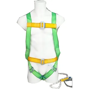 Prévention des chutes trois points corde de montée réglable ceinture de harnais de sécurité complète du corps avec crochet unique