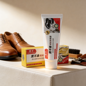 Flacon de <span class=keywords><strong>crème</strong></span> de beauté en cuir de mouton <span class=keywords><strong>noir</strong></span> 70G à surface mate givrée, anti-traces de doigts - Product Image 6