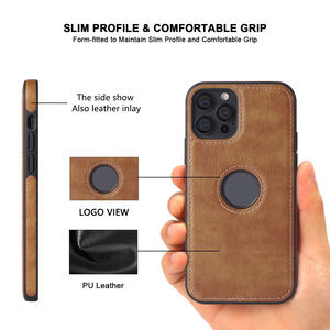 เคสโทรศัพท์ดีไซน์ใหม่ขายดี <span class=keywords><strong>ราคา</strong></span>โรงงาน พร้อมช่องโลโก้ วัสดุหนัง PU สำหรับ iPhone 14 15 16 <span class=keywords><strong>Pro</strong></span> <span class=keywords><strong>Max</strong></span> Mini Plus - Product Image 3