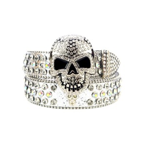Ceinture Corset Crâne Strass Doré Style Punk Ceinture Ventre pour Hommes Femmes Quatre Saisons 2024 - Product Image 5